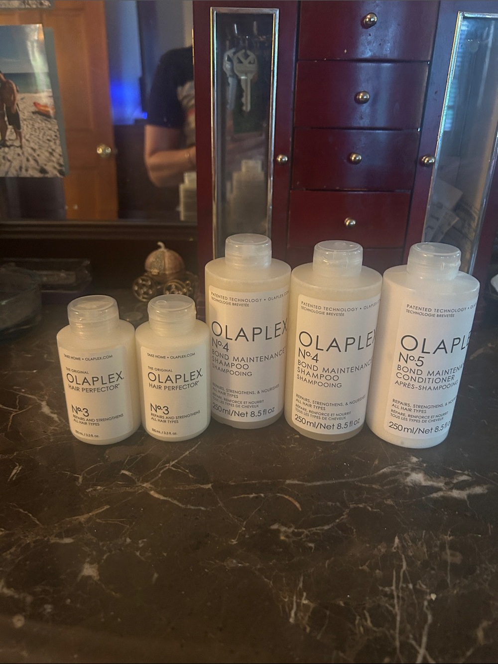 OLAPLEX White Travel Hair Repair Set - No.3, No.4 & No.5